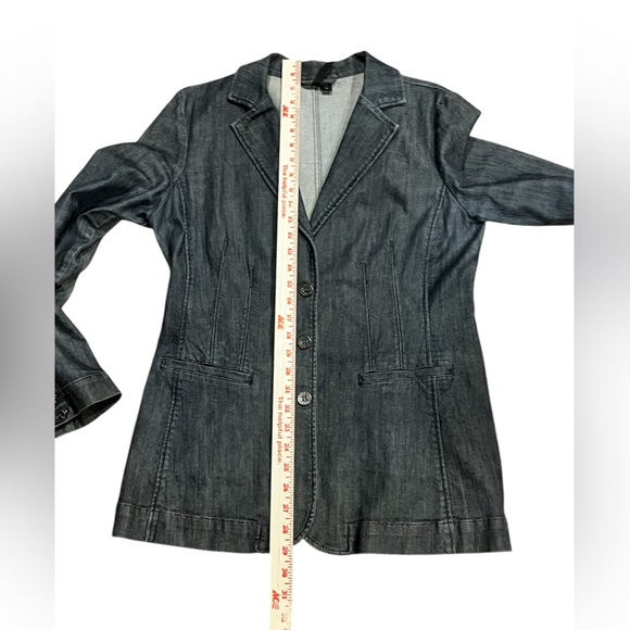 From Nine West Jeans denim 3 button front blazer - Picture 12 of 12